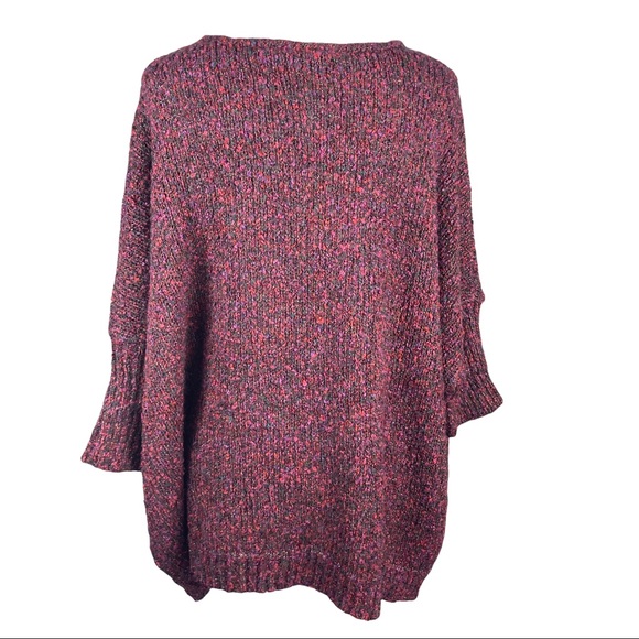 Sparkle & Fade womens Plum Multi Colored Sweater Gorgeous colors Sz M - Picture 9 of 10